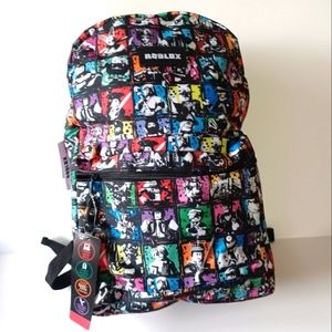 Roblox Kids Teen School Backpack 17” Character Print Black new with tags